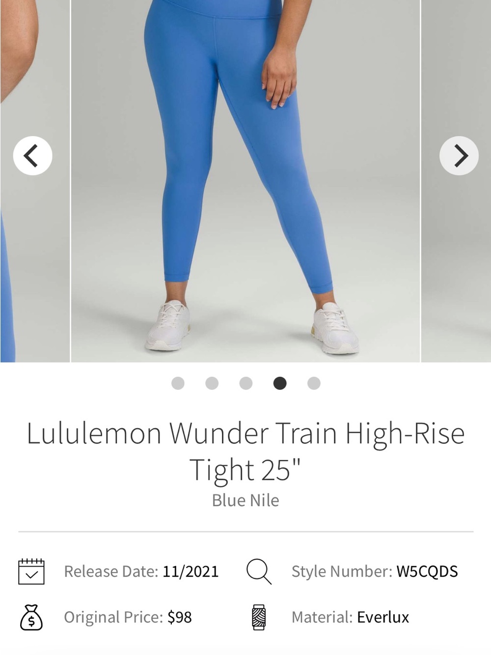 lululemon athletica Wunder Train High-Rise Tight 25" - Blue Nile